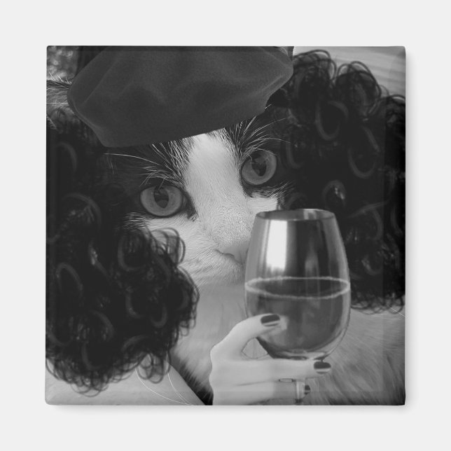 Aimant Chat à vin (Devant)