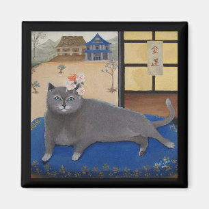 Aimant Chat au Japon Peinture