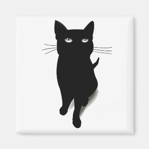 Aimant Chat Blackcat noir Chat Vecteur Feline Animette