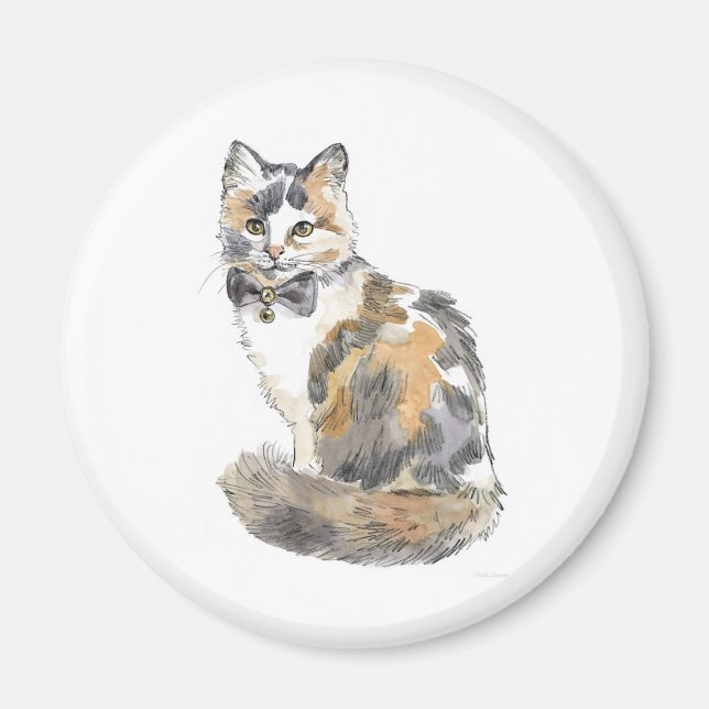 Aimant Chat Calico Fancy (Devant)
