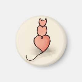 Aimant Chat cardiaque