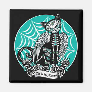 Aimant Chat crâne sucre