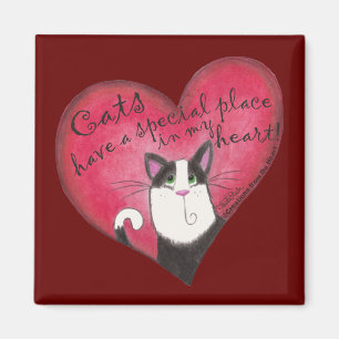 Aimant Chat dans le coeur