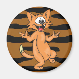 Aimant Chat de bande dessinée de danse