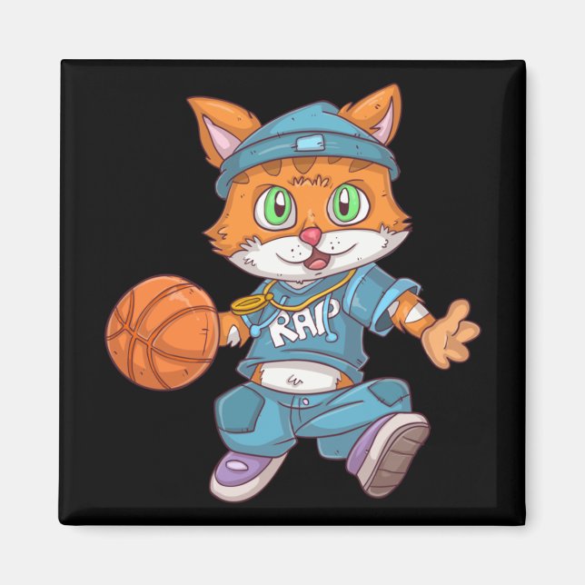 Aimant Chat de basket (Devant)