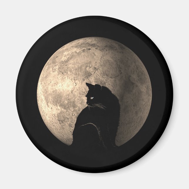 Aimant Chat de lune (Devant)