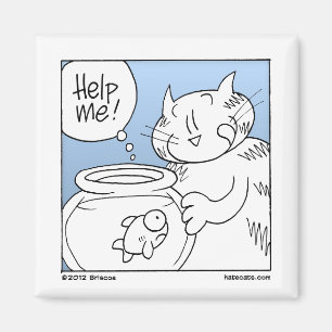 Aimant Chat de mangeur de poissons