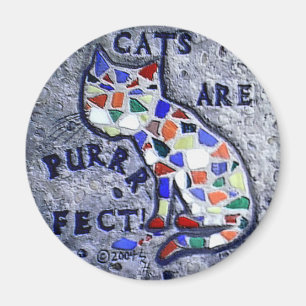 Aimant Chat de mosaïque