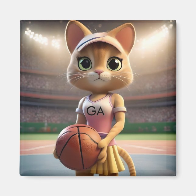 Aimant Chat de Netball Féminin, (Devant)