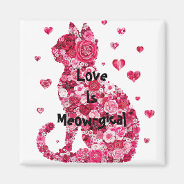 Aimant Chat de Rose