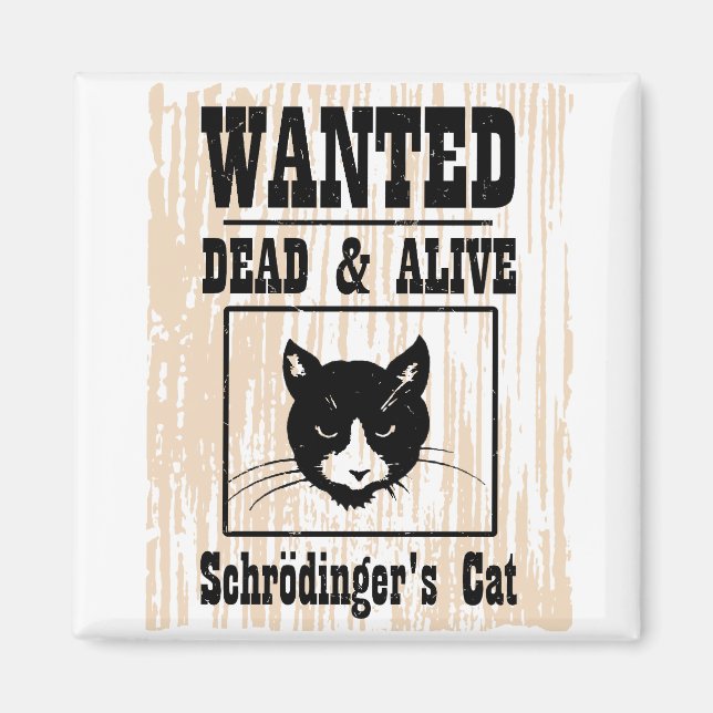 Aimant Chat de Schrodinger Recherché (Devant)