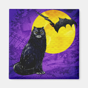 Aimant Chat d'Halloween