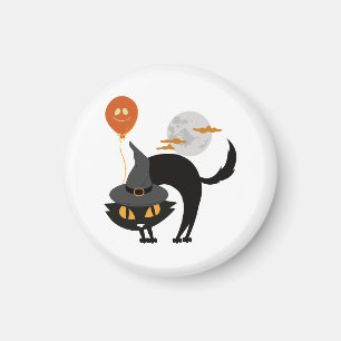 Aimant Chat d'Halloween éffrayant