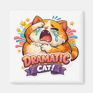 Aimant Chat dramatique drôle pleurant la réaction d'art d