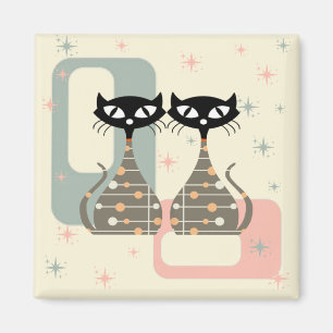 Aimant Chat Du Milieu Du Siècle Moderne Du Milieu Du Sièc