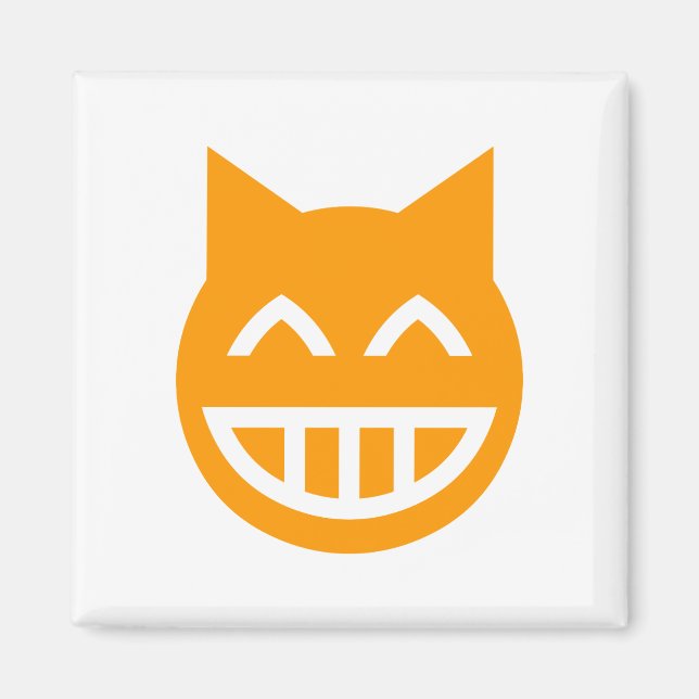 Aimant Chat Emoji Grille (Devant)