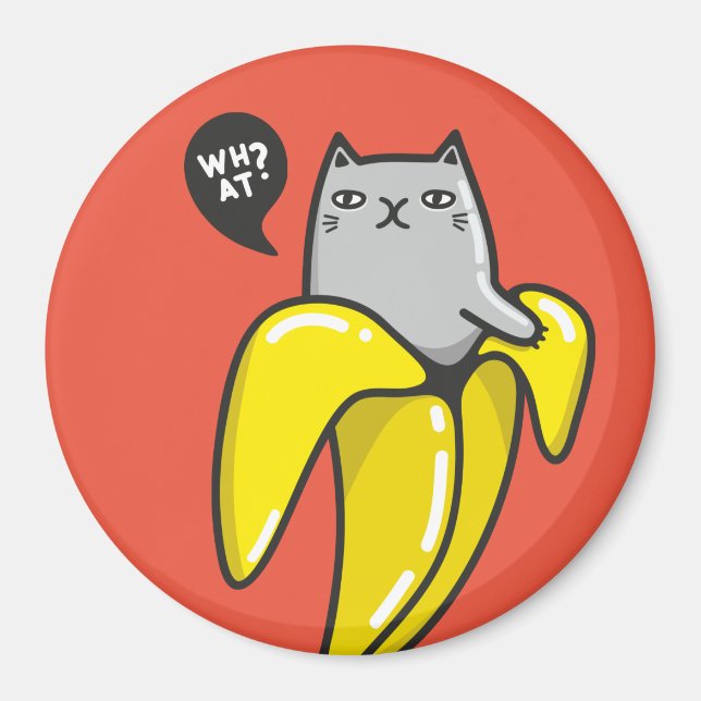 Aimant Chat en banane (Devant)