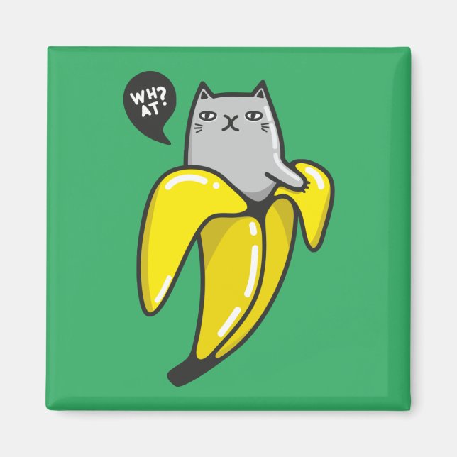 Aimant Chat en banane (Devant)