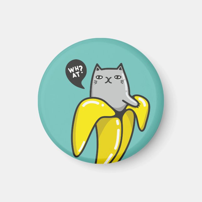Aimant Chat en banane (Devant)