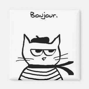 Aimant Chat en colère tellement français