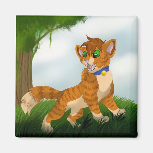 AIMANT CHAT EN JEU (Devant)