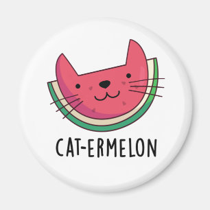 Aimant Chat-Ermelon Funny Chat Watermelon Pun