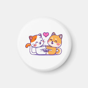 Aimant Chat et Shiba Inu