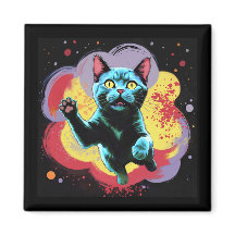 Chat Galaxie à Travers un Trou de Ver