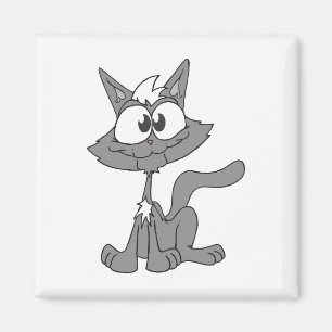 Aimant Chat gris