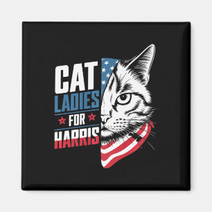 Aimant Chat Ladies For Harris Président Kamala Harris 202