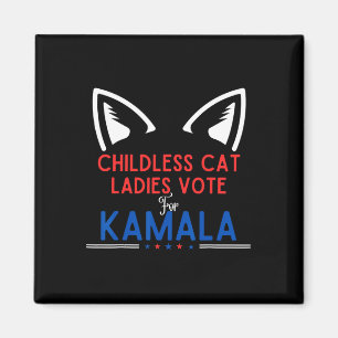 Aimant Chat Lady Voter Kamala Harris Chien Maman Voter Bl