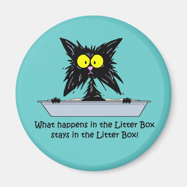 Aimant Chat Litterbox (Devant)