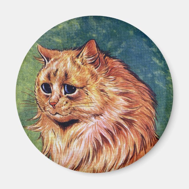 Aimant Chat Marmalade aux yeux bleus (Devant)