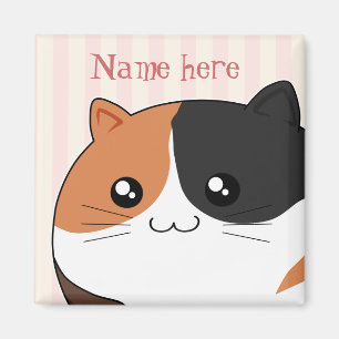 Aimant Chat mignon de minou de calicot de Kawaii