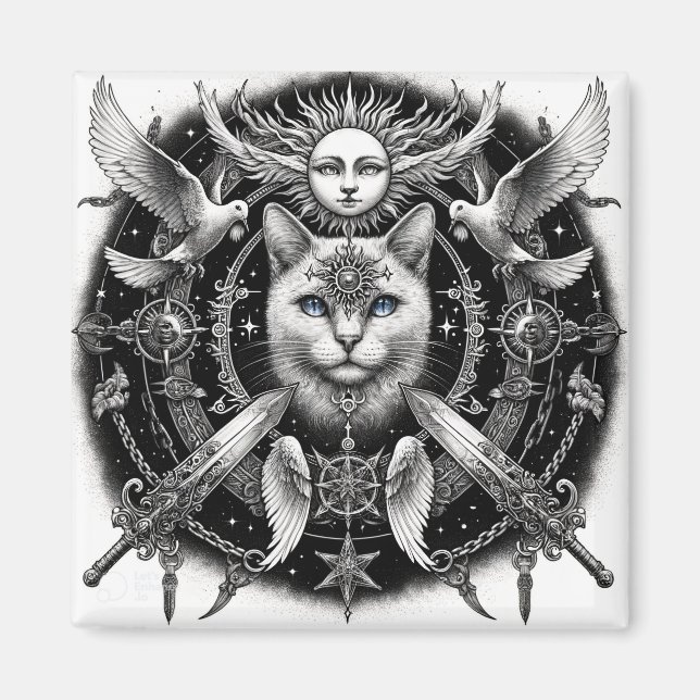 Aimant "Chat Mystique" (Devant)