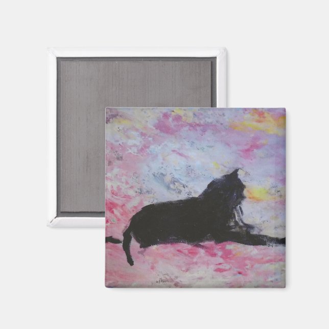 Aimant chat noir (Recto/Verso)
