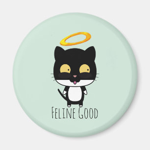 Aimant Chat Noir Fundy Pun Avec Halo - Feline Bon