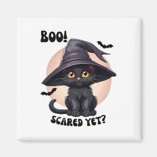 Aimant Chat noir Halloween mignonne Vintage Chaton noir B