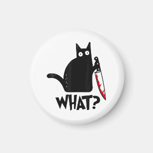 Aimant Chat Qu'est-ce que_ Drôle Chat Noir