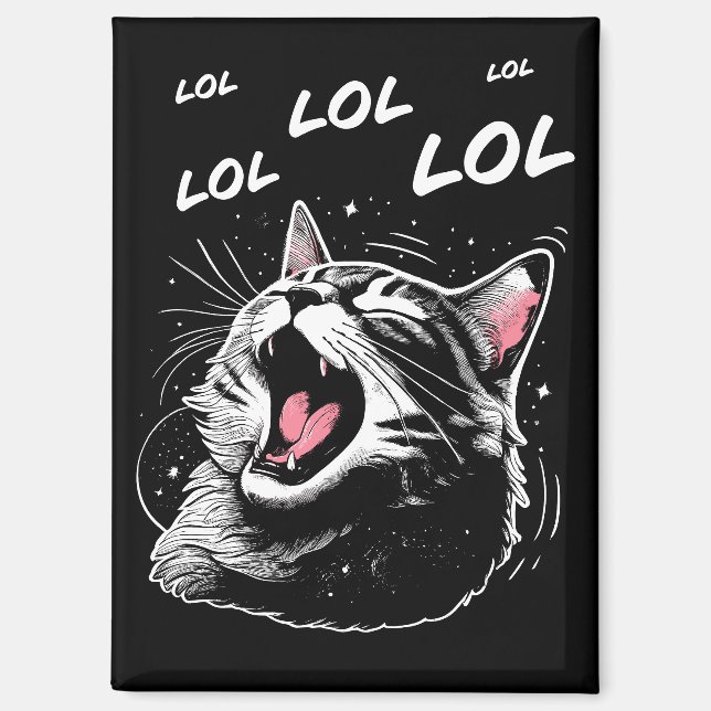 Aimant Chat qui rit MDR (Recto)