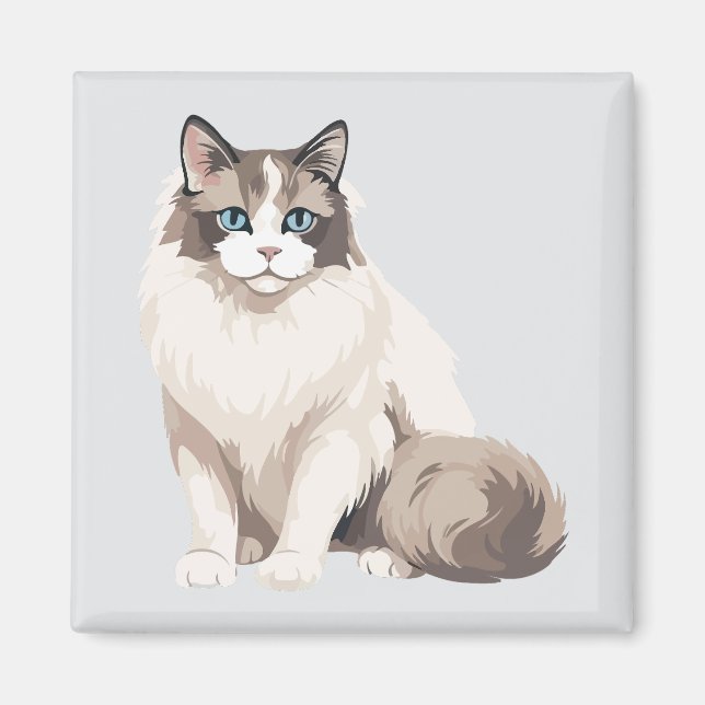 Aimant Chat Ragdoll (Devant)
