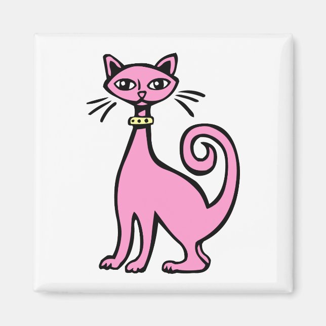 Aimant Chat rétro - Customisé (Devant)