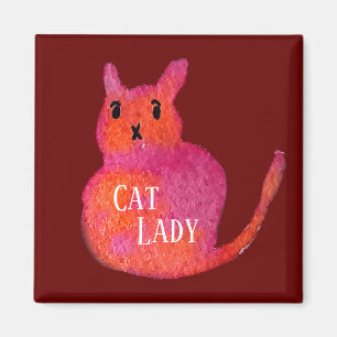Aimant Chat rose funky mignon