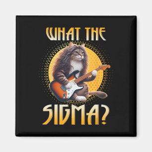 Aimant Chat Sigma Chemise Funny Sigma Brainrot Mème Rizz