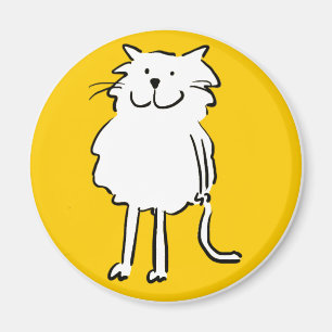 Aimant Chat souriant heureux comme une illustration de de