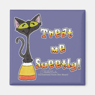 Aimant Chat sur Candy Corn-Treat Me Sweetty