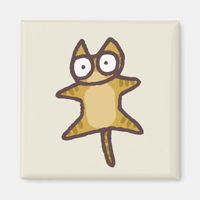 Aimant Chat Tabby Rouge (Devant)