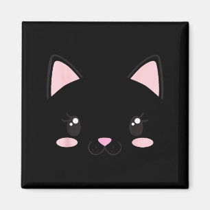 Aimant Chat visage chatons cils mignon drôle halloween