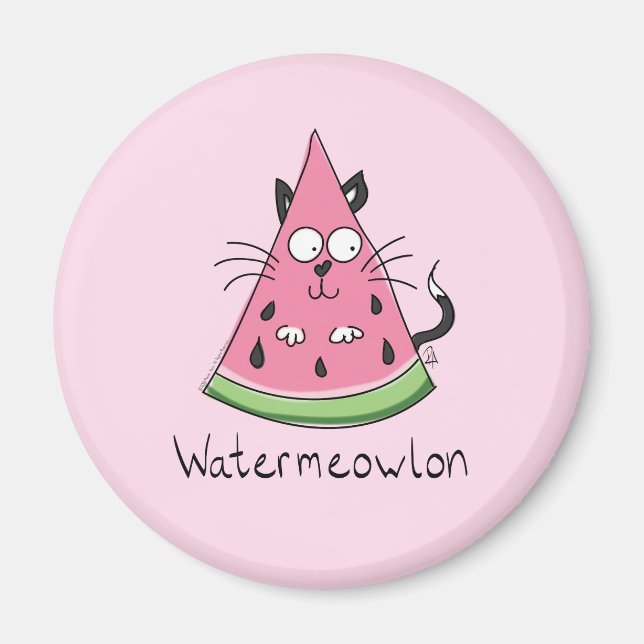 Aimant Chat Watermelon Cute Kid's (Devant)