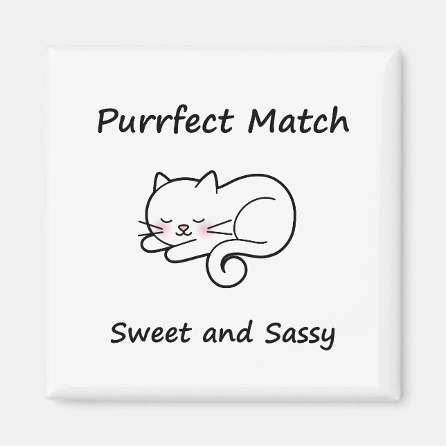 Aimant Chat Whimsical (Devant)